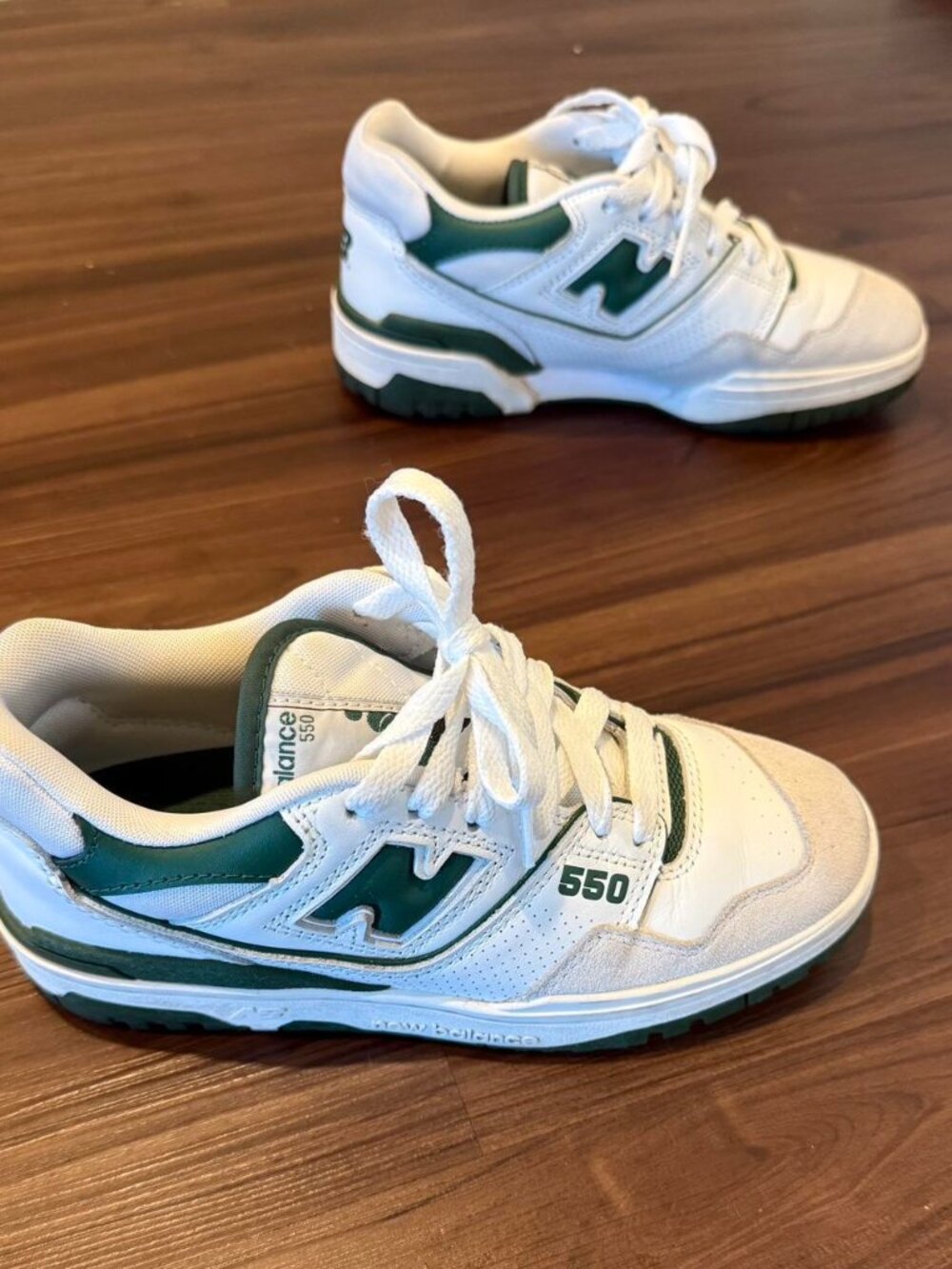 New Balance Women's White and Green Trainers